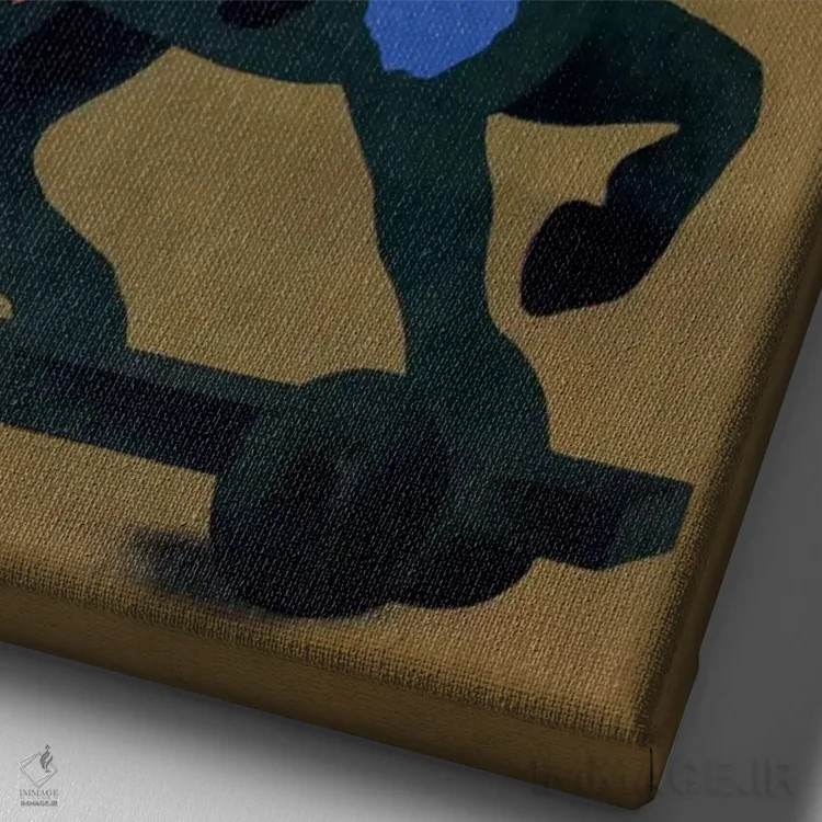 تابلو پوستر قدیمی نمایشگاه آثار خلاقانه دانشجویی شوروی اثر هنرمند ناشناس - نمای نزدیک بافت بوم