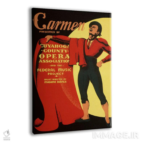 تابلو پوستر قدیمی اپرای کارمن، ماتادور اثر هنرمند ناشناس - نمای پرسپکتیو محصول