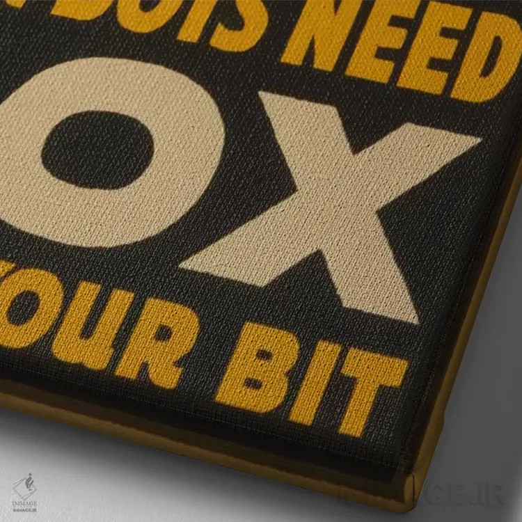 تابلو پسران ما به جوراب نیاز دارند اثر هنرمند ناشناس - نمای نزدیک بافت بوم