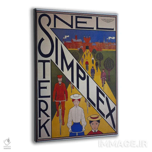 تابلو پوستر تبلیغاتی قدیمی دوچرخه اسنل سیمپلکس اثر هنرمند ناشناس - نمای پرسپکتیو محصول