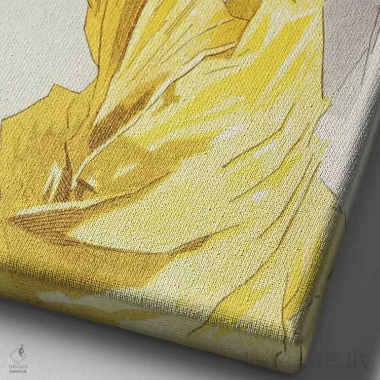 تابلو پوستر تبلیغاتی قدیمی تئاتروفون اثر هنرمند ناشناس - نمای نزدیک بافت بوم