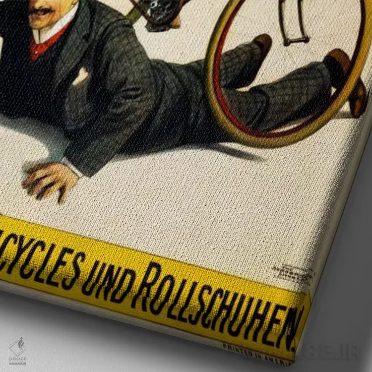 تابلو پوستر تبلیغاتی بزرگترین نمایش جهان بارنوم و بیلی (آلمانی) اثر هنرمند ناشناس - نمای نزدیک بافت بوم