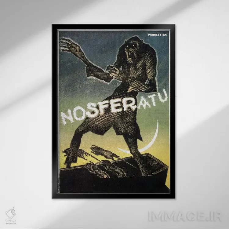 تابلو پوستر تبلیغاتی فیلم "نوسفراتو" اثر هنرمند ناشناس - نمای قابدار مشکی