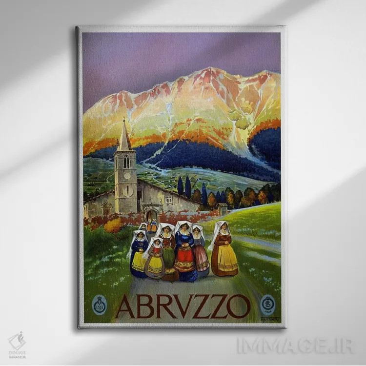 تابلو پوستر تبلیغاتی آبروتسو اثر هنرمند ناشناس - نمای روبهرو روی دیوار