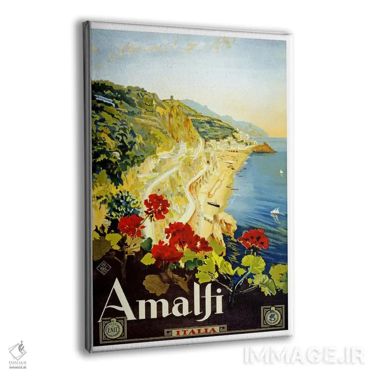 تابلو پوستر تبلیغاتی آمالفی اثر هنرمند ناشناس - نمای پرسپکتیو محصول