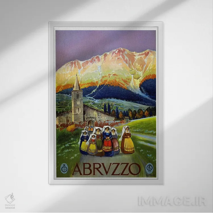 تابلو پوستر تبلیغاتی آبروتسو اثر هنرمند ناشناس - نمای قابدار سفید