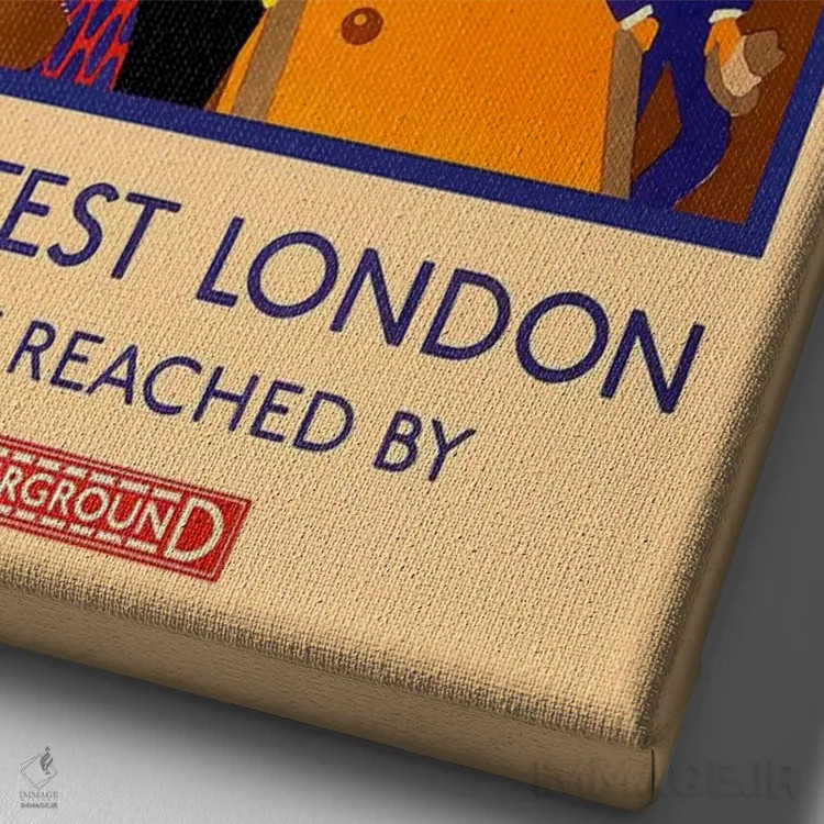 تابلو درخشانترین لندن بهترین مقصد است اثر هنرمند ناشناس - نمای نزدیک بافت بوم