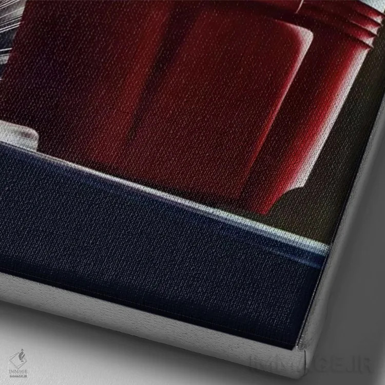 تابلو پوستر تبلیغاتی قدیمی راهآهن کاناباور پسیفیک (قطار) اثر هنرمند ناشناس - نمای نزدیک بافت بوم