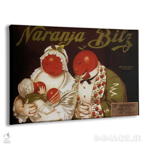 تابلو پوستر تبلیغاتی قدیمی نارنجا بیلز اثر هنرمند ناشناس - نمای پرسپکتیو محصول