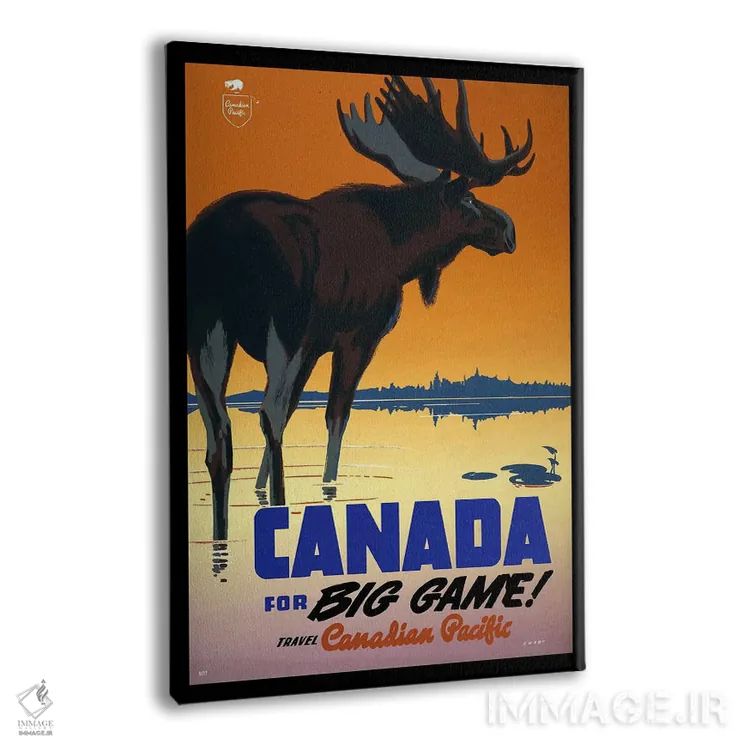 تابلو پوستر تبلیغاتی قدیمی اثر هنرمند ناشناس - نمای پرسپکتیو محصول