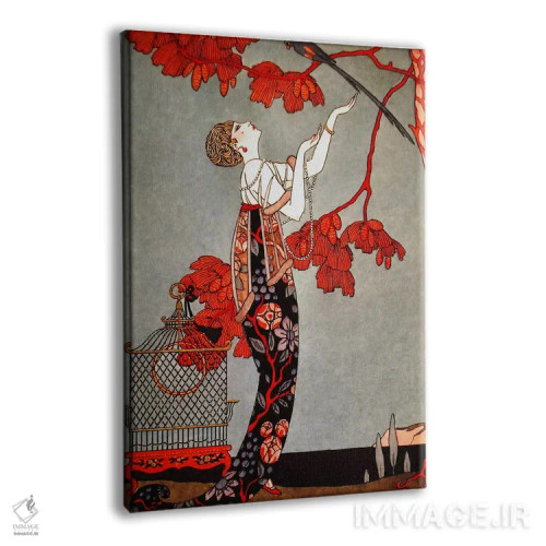 تابلو قرمز شرقی ۱۹۱۴ اثر جورج باربیه (طراح و تصویرگر فرانسوی) - نمای پرسپکتیو محصول