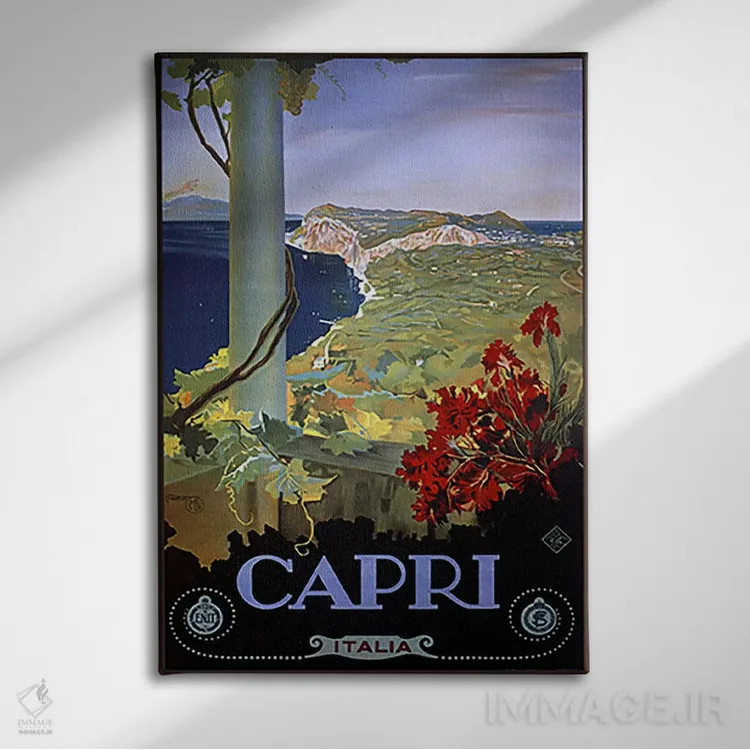 تابلو کاپری ایتالیا اثر کلکسیون اپل وینتج (مجموعه سیب قدیمی) - نمای روبهرو روی دیوار