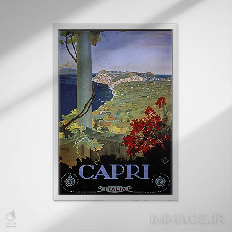 تابلو کاپری ایتالیا اثر کلکسیون اپل وینتج (مجموعه سیب قدیمی) - نمای قابدار سفید