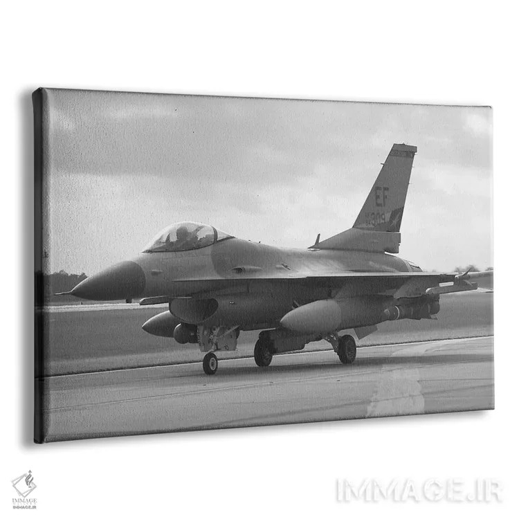تابلو جنگنده اف-۱۶ اثر هنرمند ناشناس - نمای پرسپکتیو محصول