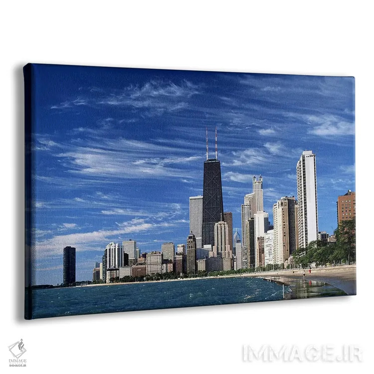 تابلو مرکز شهر شیکاگو اثر هنرمند ناشناس - نمای پرسپکتیو محصول