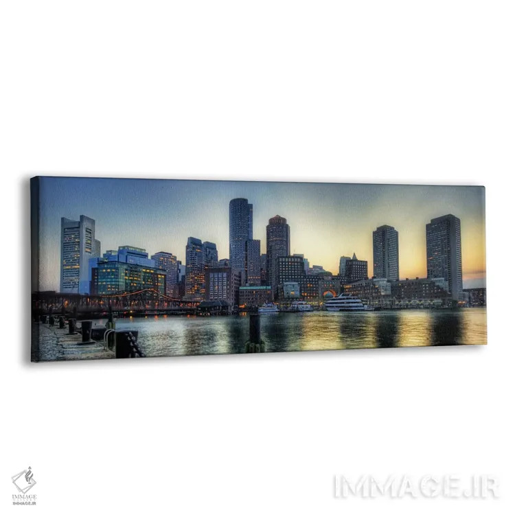 تابلو نمای پانورامای آسماننمای بوستون اثر هنرمند ناشناس - نمای پرسپکتیو محصول