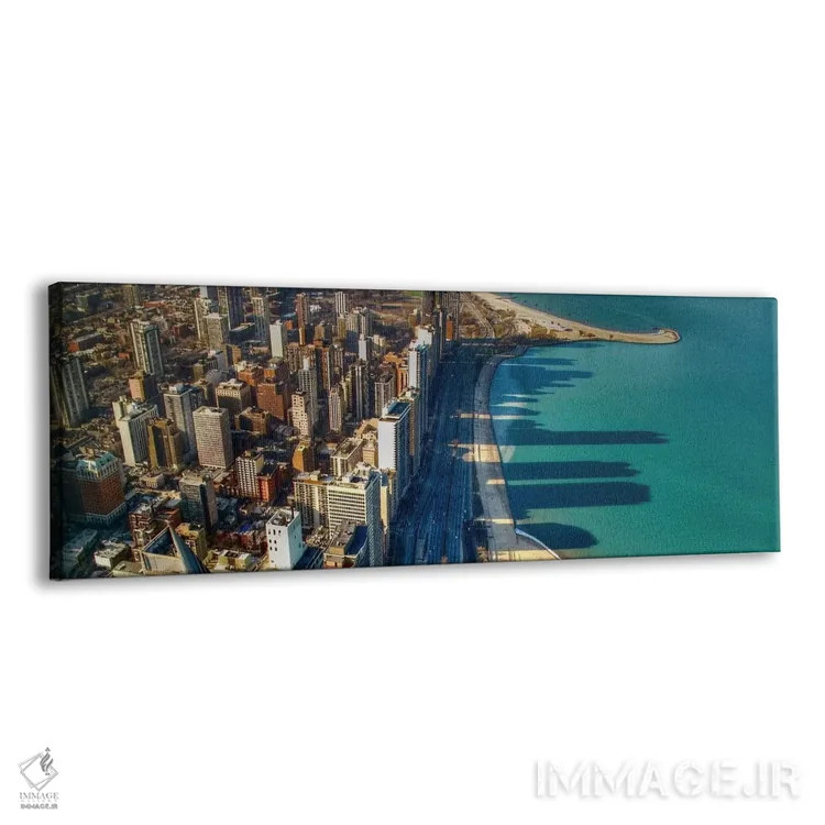 تابلو نمای پانورامای آسماننمای شیکاگو (زاویه جان هنکاک) اثر هنرمند ناشناس - نمای پرسپکتیو محصول