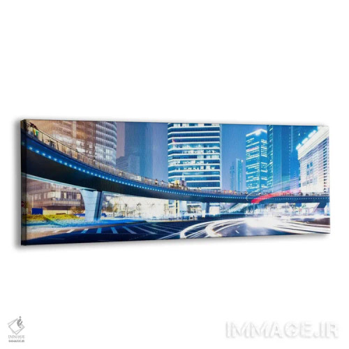 تابلو خیابانهای شبانه در شهر (نمای پانورامای آسماننما) اثر هنرمند ناشناس - نمای پرسپکتیو محصول