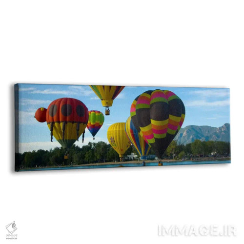تابلو نمای پانورامای آسماننمای کلرادو اسپرینگز (مسابقه بالن هوایی) اثر هنرمند ناشناس - نمای پرسپکتیو محصول