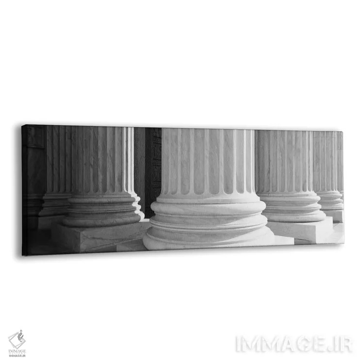 تابلو معماری ستونها (سیاه و سفید) اثر هنرمند ناشناس - نمای پرسپکتیو محصول