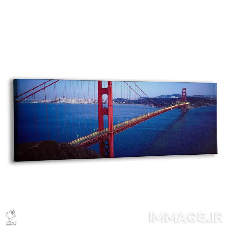 تابلو نمای پانورامای آسماننمای سانفرانسیسکو (پل گلدن گیت) اثر هنرمند ناشناس - نمای پرسپکتیو محصول