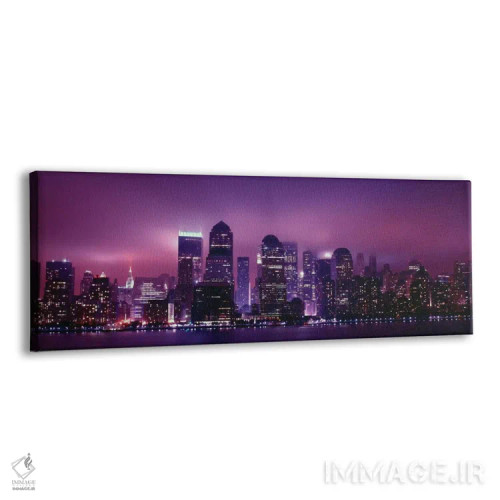 تابلو نمای پانورامای آسماننمای نیویورک (نمای شب) اثر هنرمند ناشناس - نمای پرسپکتیو محصول