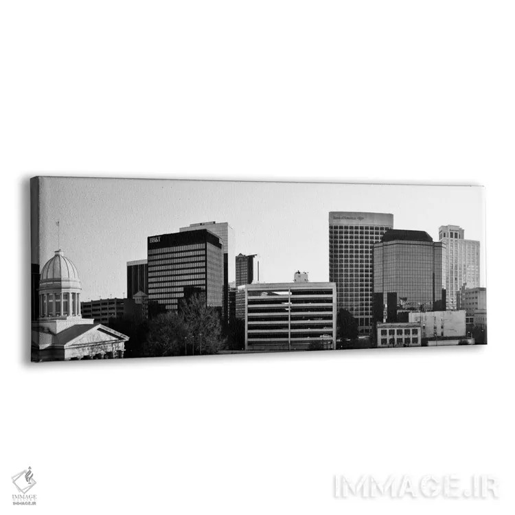 تابلو نمای پانورامای آسماننمای نورفک (سیاه و سفید) اثر هنرمند ناشناس - نمای پرسپکتیو محصول