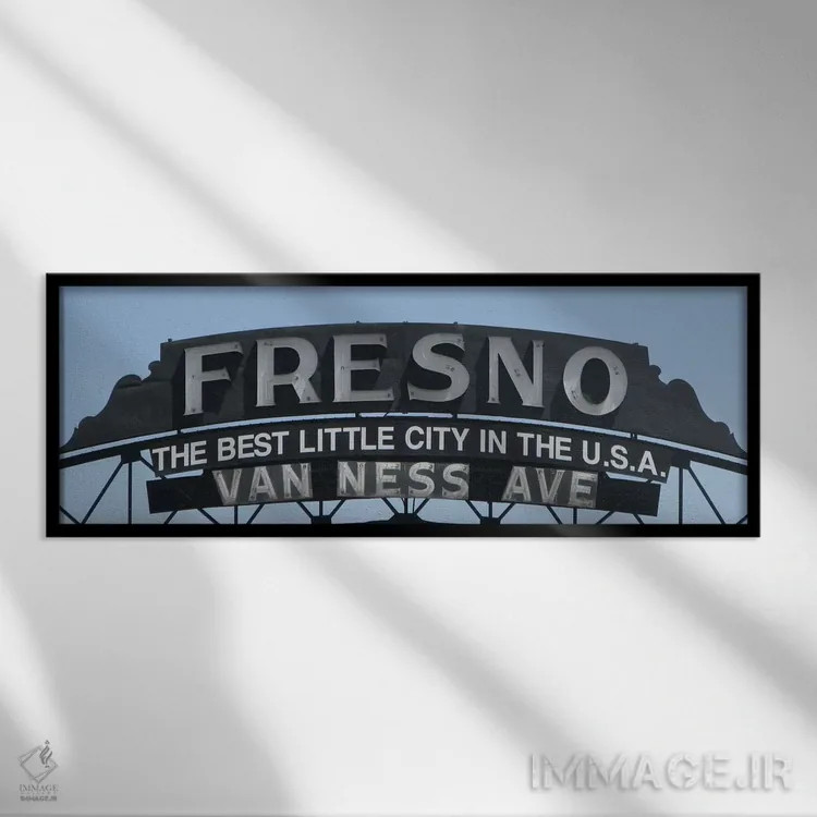 تابلو نمای پانورامای آسماننمای فرزنو (تابلو) اثر هنرمند ناشناس - نمای قابدار مشکی