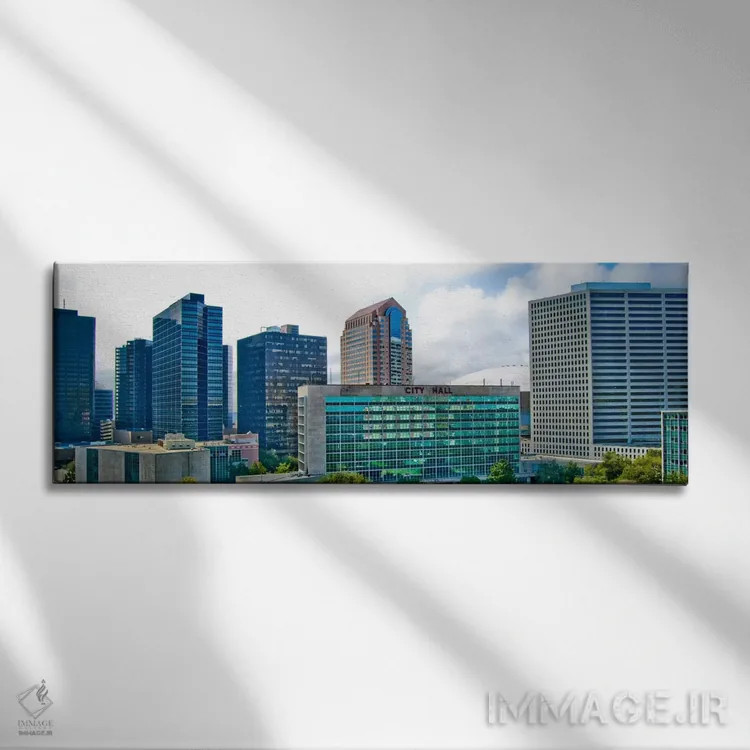 تابلو نمای پانورامای آسماننمای نولا (روز) اثر هنرمند ناشناس - نمای روبهرو روی دیوار