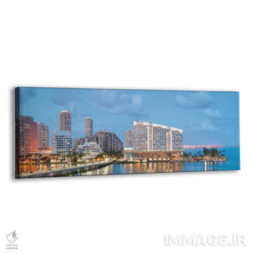 تابلو نمای پانورامای آسماننمای میامی (عصرگاهی) اثر هنرمند ناشناس - نمای پرسپکتیو محصول