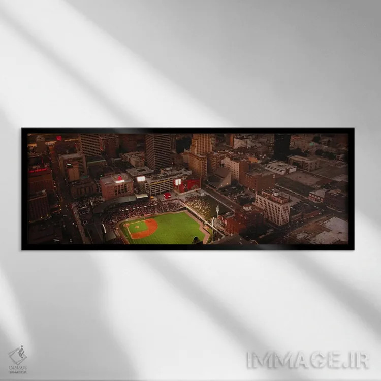 تابلو نمای پانورامای آسماننمای ممفیس اثر هنرمند ناشناس - نمای قابدار مشکی