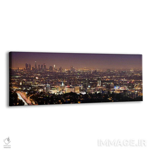تابلو نمای پانورامای آسماننمای لسآنجلس (نمای شب) اثر هنرمند ناشناس - نمای پرسپکتیو محصول