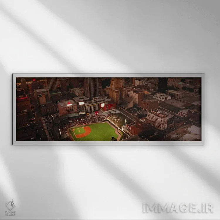 تابلو نمای پانورامای آسماننمای ممفیس اثر هنرمند ناشناس - نمای قابدار سفید