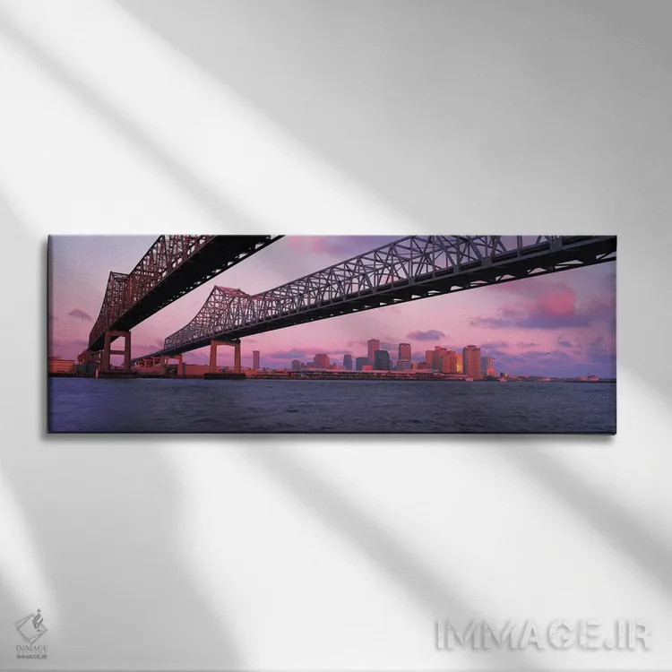 تابلو نمای پانورامای آسماننمای نولا (پل) اثر هنرمند ناشناس - نمای روبهرو روی دیوار