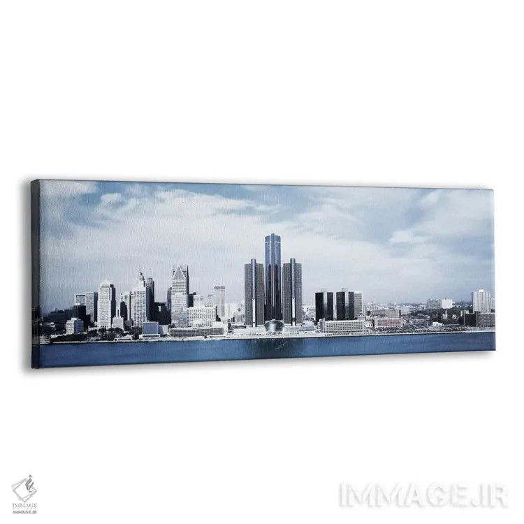 تابلو نمای پانورامای آسماننمای دیترویت اثر هنرمند ناشناس - نمای پرسپکتیو محصول