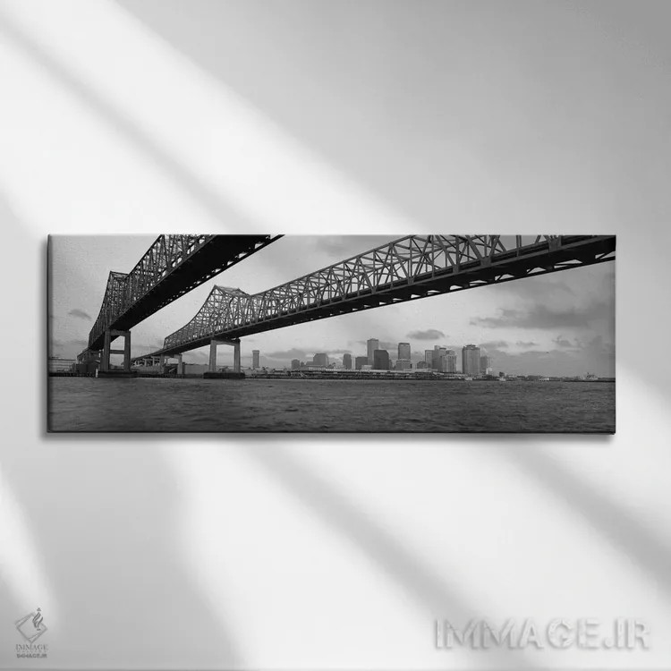 تابلو نمای پانورامای آسماننمای نولا (سیاه و سفید) اثر هنرمند ناشناس - نمای روبهرو روی دیوار