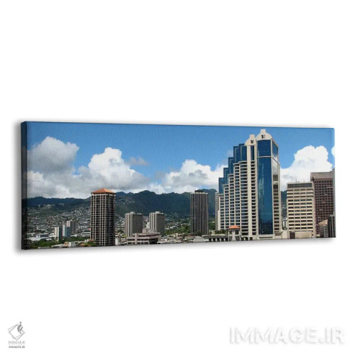 تابلو نمای پانورامای آسماننمای هونولولو اثر هنرمند ناشناس - نمای پرسپکتیو محصول