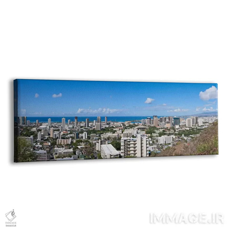 تابلو نمای پانورامای آسماننمای هونولولو اثر هنرمند ناشناس - نمای پرسپکتیو محصول