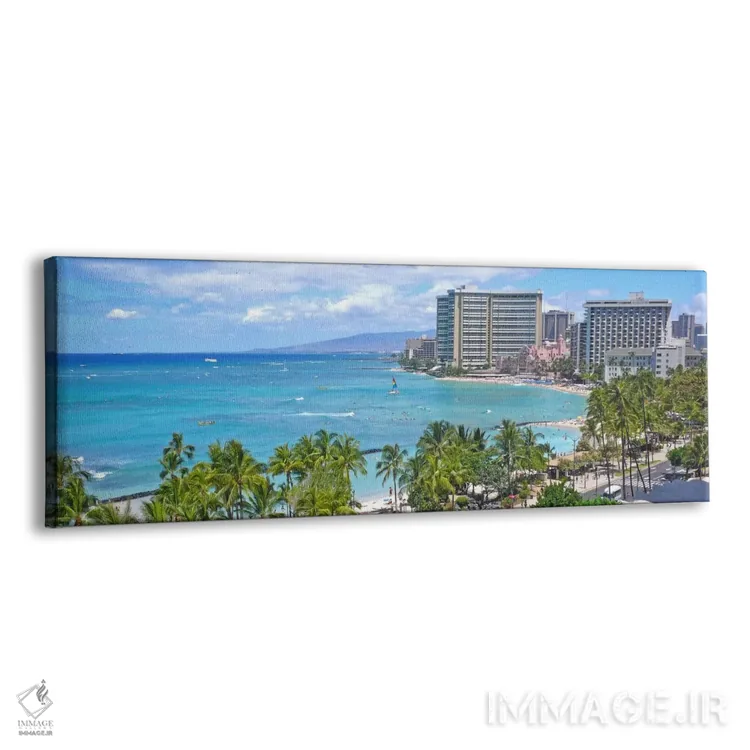 تابلو نمای پانورامای آسماننمای هونولولو اثر هنرمند ناشناس - نمای پرسپکتیو محصول