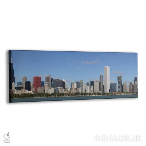 تابلو نمای پانورامای آسماننمای شیکاگو اثر هنرمند ناشناس - نمای پرسپکتیو محصول