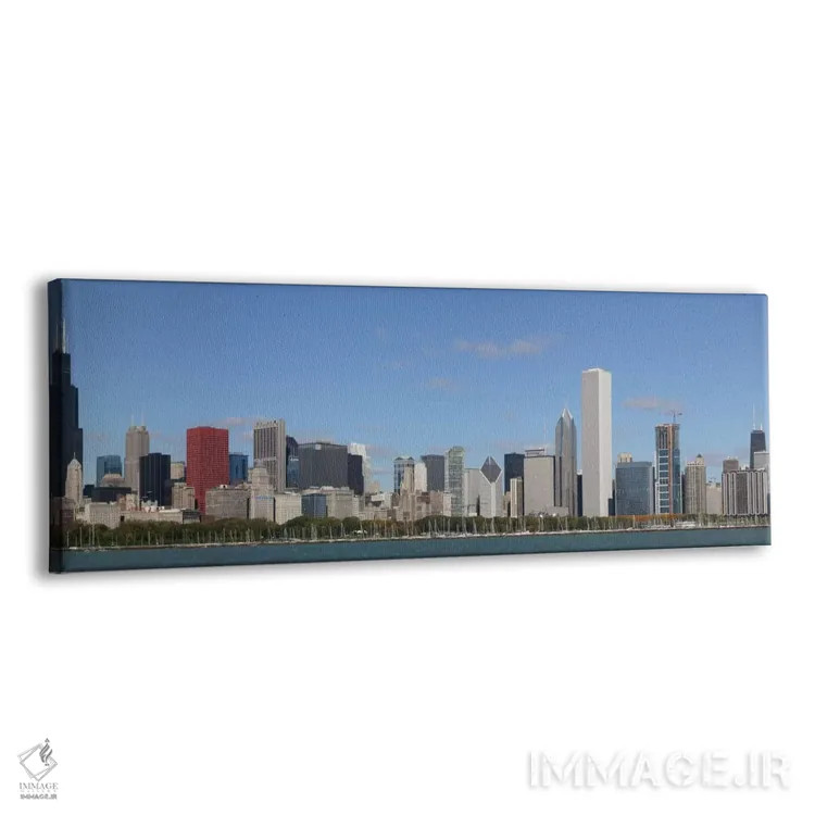 تابلو نمای پانورامای آسماننمای شیکاگو اثر هنرمند ناشناس - نمای پرسپکتیو محصول