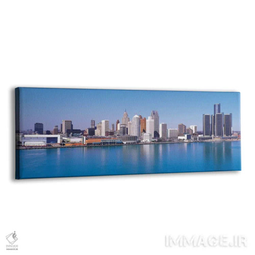 تابلو نمای پانورامای آسماننمای دیترویت اثر هنرمند ناشناس - نمای پرسپکتیو محصول
