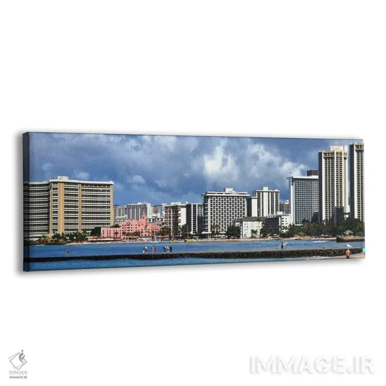 تابلو نمای پانورامای آسماننمای هونولولو اثر هنرمند ناشناس - نمای پرسپکتیو محصول