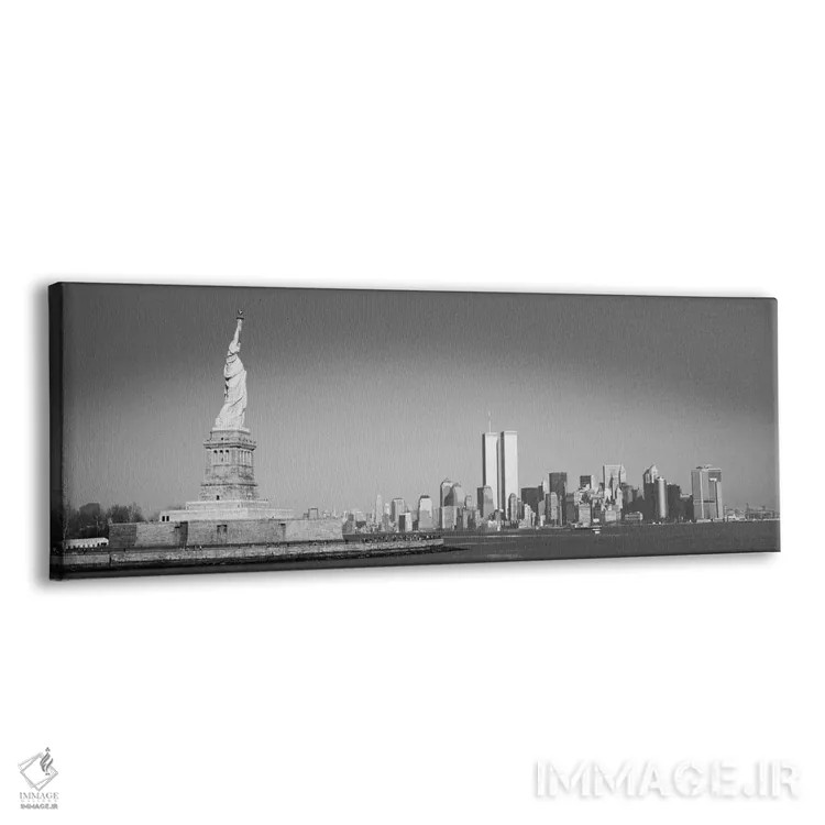 تابلو نمای پانورامای آسماننمای نیویورک (سیاه و سفید) اثر هنرمند ناشناس - نمای پرسپکتیو محصول