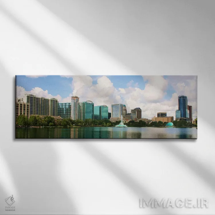 تابلو نمای پانورامای آسماننمای اورلاندو اثر هنرمند ناشناس - نمای روبهرو روی دیوار