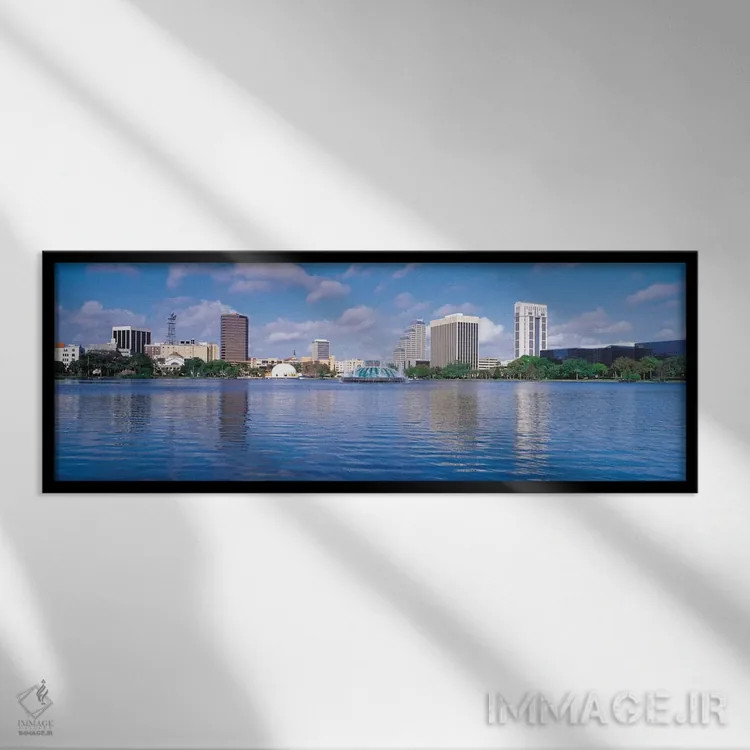 تابلو نمای پانورامای آسماننمای اورلاندو اثر هنرمند ناشناس - نمای قابدار مشکی