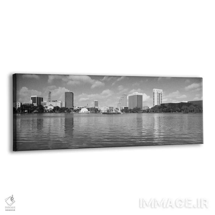 تابلو نمای پانورامای آسماننمای اورلاندو (سیاه و سفید) اثر هنرمند ناشناس - نمای پرسپکتیو محصول