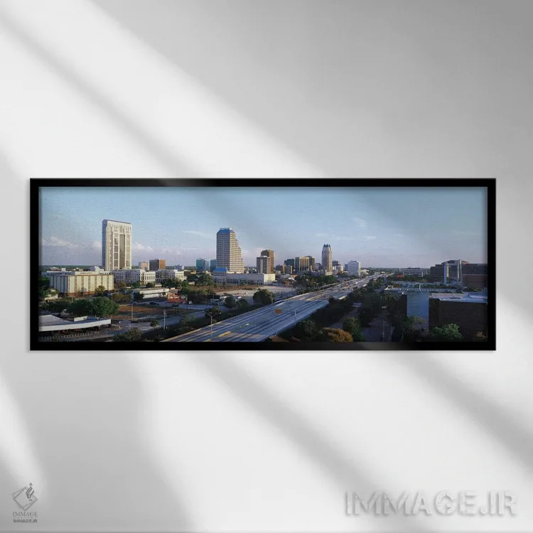 تابلو نمای پانورامای آسماننمای اورلاندو اثر هنرمند ناشناس - نمای قابدار مشکی