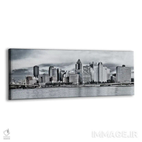 تابلو منظرهٔ گستردهٔ آسماننمای پیتسبرگ اثر هنرمند ناشناس - نمای پرسپکتیو محصول