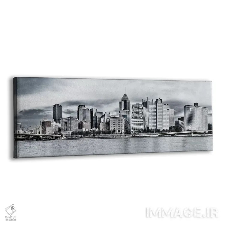 تابلو منظرهٔ گستردهٔ آسماننمای پیتسبرگ اثر هنرمند ناشناس - نمای پرسپکتیو محصول